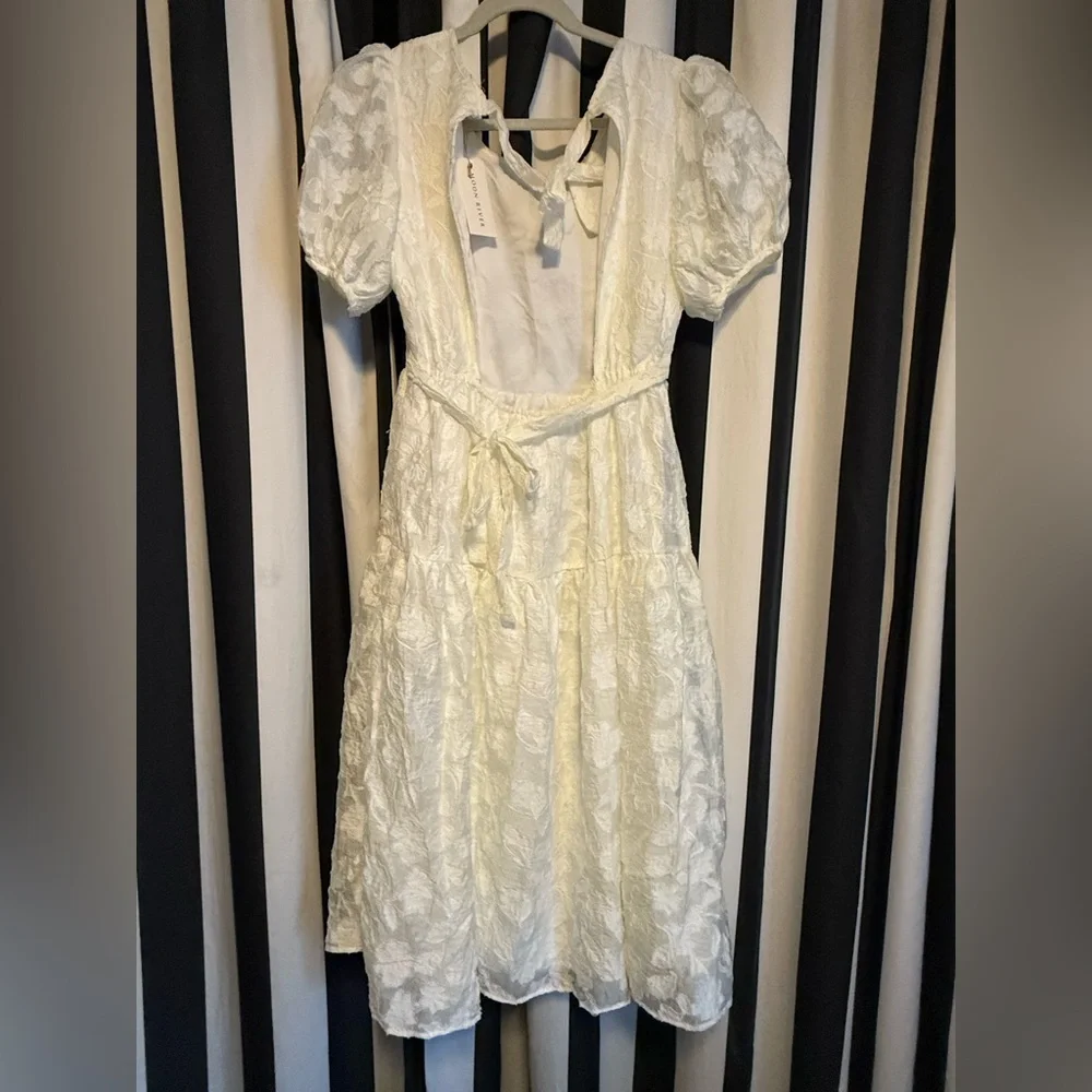 Moon River White Lace Midi Dress - Picture 4 of 4